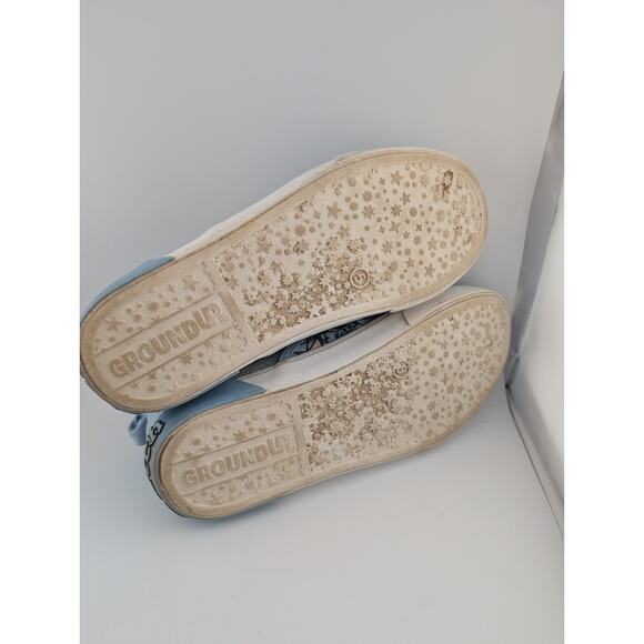 Stitch Girls Size 5 Slip On Canvas Sneakers Lilo And Blue White Shoes Ground Up - Picture 8 of 8